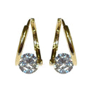 Argola Dourada Ponto de Luz / A Joia da Mulher Moderna e Elegante!